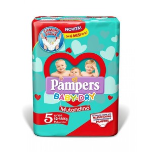 Pampers Baby Dry Pañales 12-18 Kg Panty Talla 5 (14pcs)