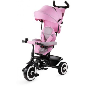 Triciclo ASTON Kinderkraft con cabina y mango para los padres rosa