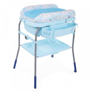 Chicco Cuddle & Bubble Bañera Cambiador Compacta 2en1, 10 Kg Color Azul Ocean