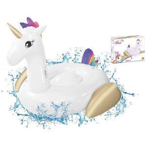Mondo- Unicornio Hinchable De Playa Color Blanco