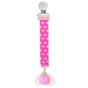 Chicco Clip Fashion Cadena Portachupetes Rosa