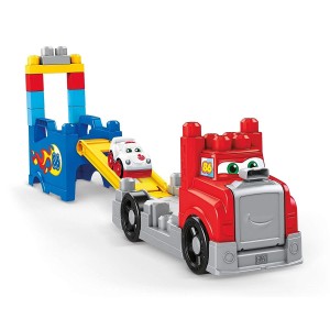 Mega Bloks Camión De Carreras Y Construcción, Talla única Mattel
