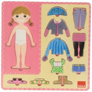 Goula Vestir Niña Puzzle 10 Piezas De Madera Diset 53108