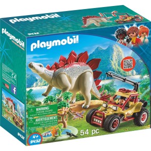 Playmobil Vehículo Explorador Con Estegosaurio Multicolor