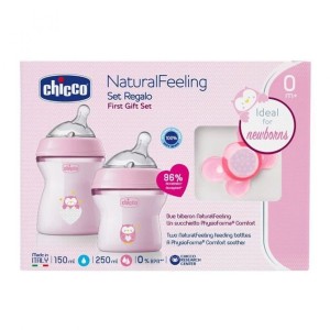 Chicco - Set De Regalo Natural Feeling Para Niñas Color Rosa