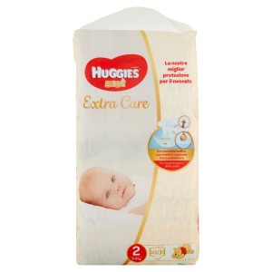 Pañales Huggies Extra Care 3-6 Kg Talla 2 (40pcs)