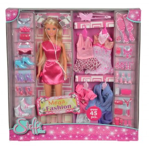 Simba Steffi Love Mega Fashion Muñeca Con Varios Conjuntos Y Complementos Importado De Alemania