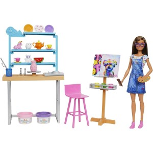 Playset Muñeca Barbie Relax & Create Art Studio