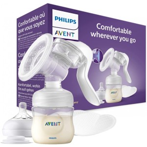 Philips Avent - Extractor De Leche Manual Con Cojín Masajeador