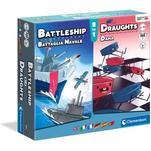 Juego de mesa Clementoni Naval Battle + Checkers