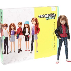Muñeco personalizable Creatable World pelo cobrizo liso Mattel DC-619