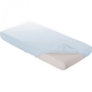 Sábana Billo y Bola Inferior con Esquinas para Cuna Celeste