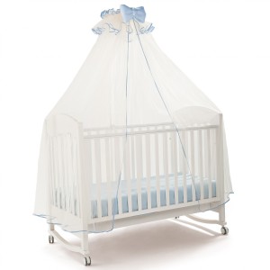 Velo Billo y Bola Tul Blanco Sbiego Celeste