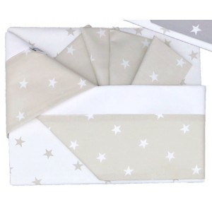 Juego de Sábanas Andy & Helen para Cot Fantasy F1 3 piezas Beige