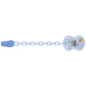 Clip Chicco Con Cadena Feliz Abeja Azul