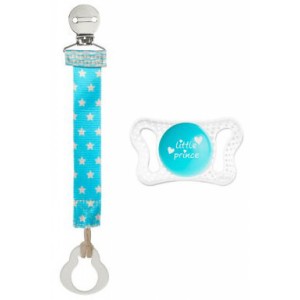 Chicco Chupete Physio Micro Girl 0-2M + banda de chupete " Fashion Clip
