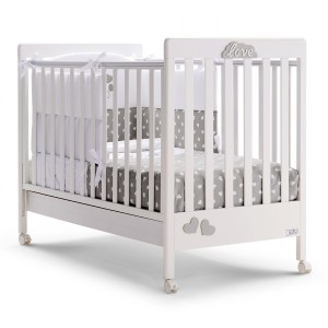 Cama Baby Fashion Love Blanco Gris