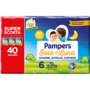 Pampers Sole y Luna 6 XL pañales 15-30kg SUPER STOCK 40pcs