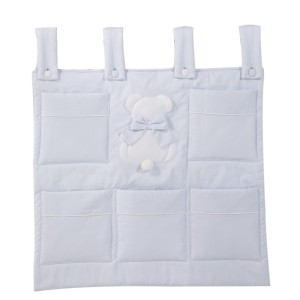 Panel de almacenamiento azul claro con lazo Nanan