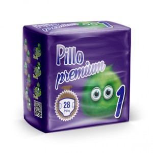 Pañales Pillo Premium Talla 1 Recién Nacido 2-5kg 28 uds.