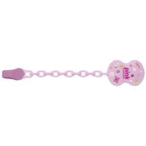 Clip Chicco Con Cadena De Poder Rosa Rosa