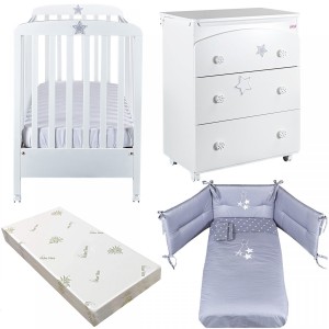 Kit Picci Stella Bordado Gris