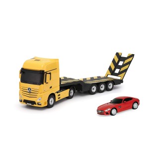 Mercedes Actros + Mercedes AMG GT Amarillo Coche Radio Controlado Mundo